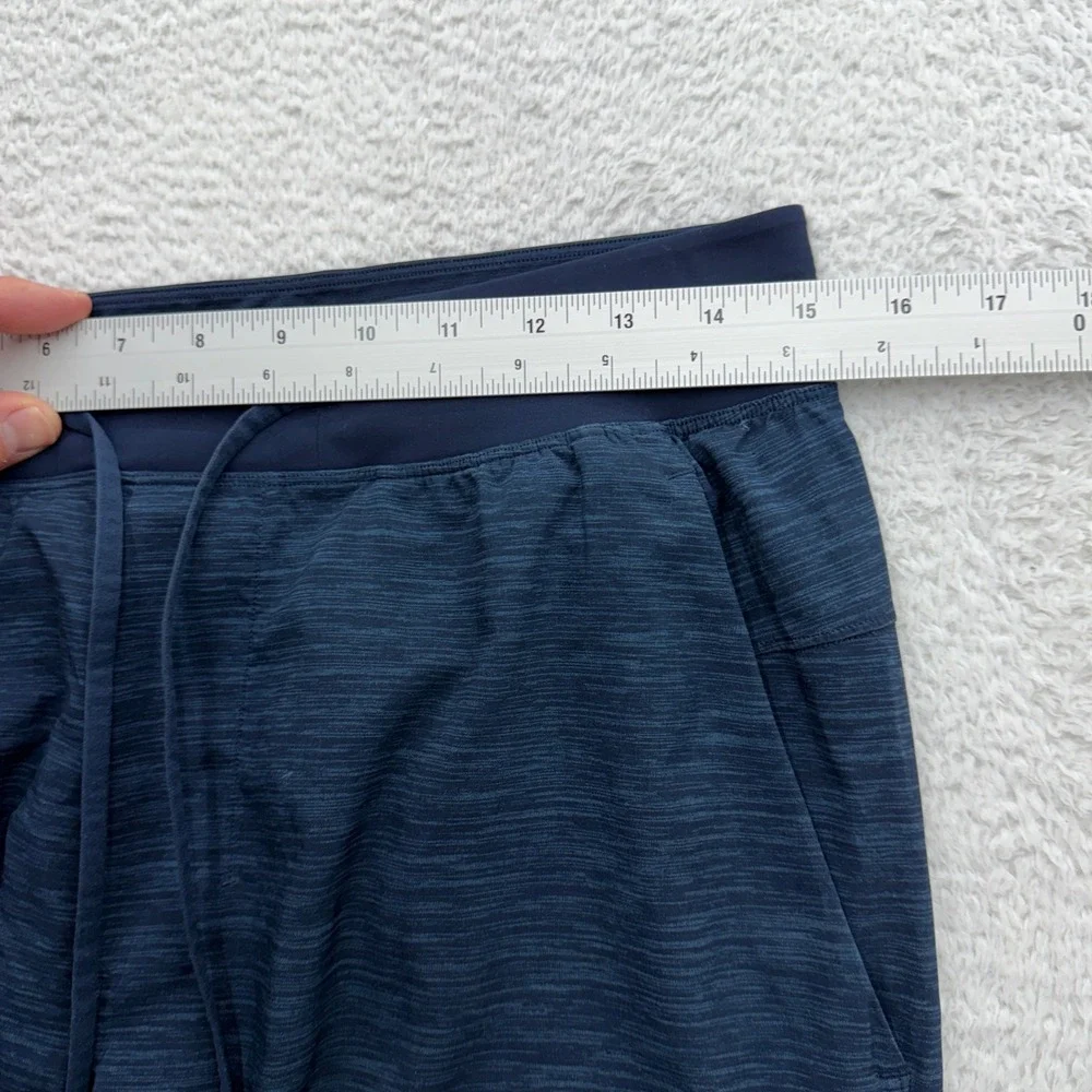 Lululemon Men Navy Blue Space Dye T.H.E. Short 9 Inch Inseam Athletic Gym Shorts